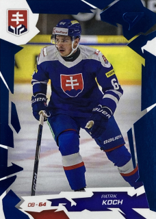 2026 Hokejové Slovensko COBALT BLUE #10 Patrik Koch