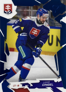2026 Hokejové Slovensko COBALT BLUE #18 Lukáš Cingel