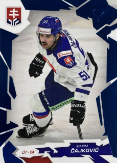 2026 Hokejové Slovensko COBALT BLUE #20 Maxim Čajkovič