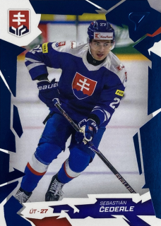 2026 Hokejové Slovensko COBALT BLUE #21 Sebastián Čederle