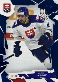 2026 Hokejové Slovensko COBALT BLUE #28 Marek Hrivík