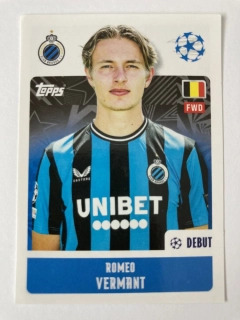 2024/25 Champions League Sticker #156 Romeo Vermant