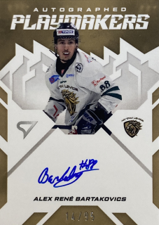 2025/26 Tipos SHL #AP-AB Alex René Bartakovics - AUTOGRAPHED PLAYMAKERS /95