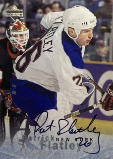 1995-96 UD Be A Player #S013 Patrick Flatley - AUTOGRAPH