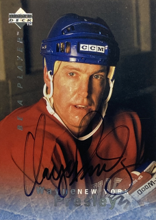 1995-96 UD Be A Player #S045 Wayne Presley - AUTOGRAPH