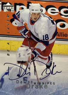 1995-96 UD Be A Player #S083 Dallas Drake - AUTOGRAPH