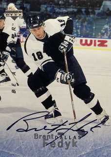 1995-96 UD Be A Player #S100 Brent Fedyk - AUTOGRAPH