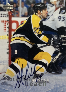 1995-96 UD Be A Player #S109 Stephen Leach - AUTOGRAPH