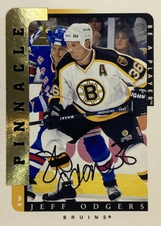 1996-97 Pinnacle Be A Player #193 Jeff Odgers - AUTOGRAPH