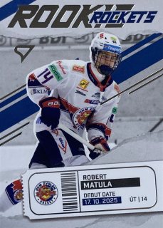 2025/26 Tipsport Liga #RR-17 Robert Matula - ROOKIE ROCKETS