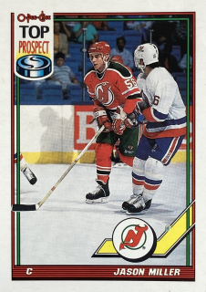 1991-92 O-Pee-Chee #163 Jason Miller - TOP PROSPECT