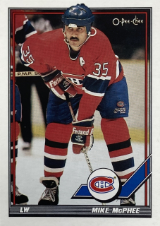 1991-92 O-Pee-Chee #252 Mike McPhee
