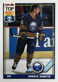 1991-92 O-Pee-Chee #273 Donald Audette - TOP PROSPECT