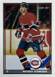1991-92 O-Pee-Chee #392 Mathieu Schneider