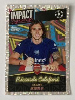 2024/25 Champions League Sticker #412 Riccardo Calafiori - IMPACT SIGNINGS