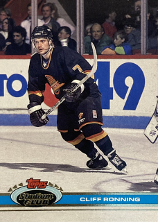 1991-92 Topps Stadium Club #298 Cliff Ronning
