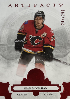 2017-18 Artifacts #085 Sean Monahan - RUBY RED PARALLEL /299