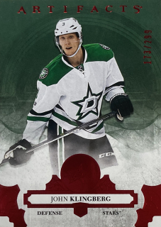 2017-18 Artifacts #111 John Klingberg - RUBY RED PARALLEL /299