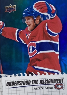 2025-26 UD Extended #UA-08 Patrik Laine - UNDERSTOOD THE ASSIGNMENT