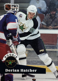 1991-92 Pro Set #543 Derian Hatcher - ROOKIE