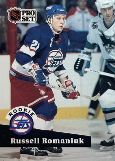 1991-92 Pro Set #565 Russell Romaniuk - ROOKIE
