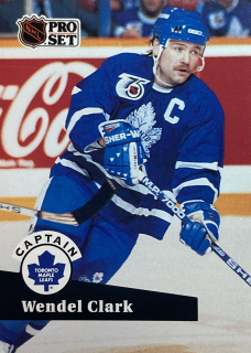 1991-92 Pro Set #585 Wendel Clark - CAPTAIN