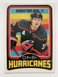 2024-25 O-Pee-Chee #255 Sebastian Aho - RETRO VARIATION