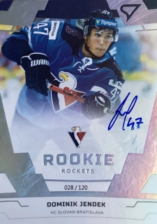 2019/20 Tipsport liga #R08 Dominik Jendek - ROOKIE ROCKETS SIGNATURE /120