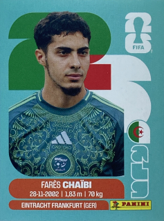 2026 FIFA World Cup Stickers #ALG14 Farès Chaïbi