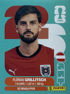 2026 FIFA World Cup Stickers #AUT14 Florian Grillitsch