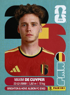 2026 FIFA World Cup Stickers #BEL07 Maxim De Cuyper