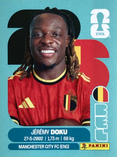 2026 FIFA World Cup Stickers #BEL16 Jérémy Doku