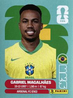 2026 FIFA World Cup Stickers #BRA06 Gabriel Magalhães
