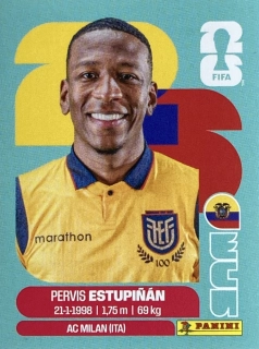 2026 FIFA World Cup Stickers #ECU05 Pervis Estupiñán