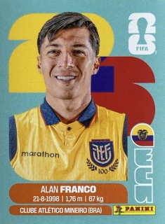 2026 FIFA World Cup Stickers #ECU10 Alan Franco