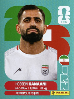 2026 FIFA World Cup Stickers #IRN08 Hossein Kanaani