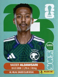 2026 FIFA World Cup Stickers #KSA12 Nasser Aldawsari