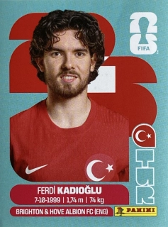 2026 FIFA World Cup Stickers #TUR08 Ferdì Kadıoğlu
