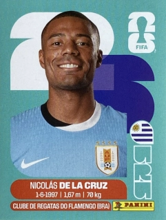 2026 FIFA World Cup Stickers #URU15 Nicolás De La Cruz