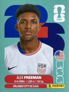2026 FIFA World Cup Stickers #USA06 Alex Freeman
