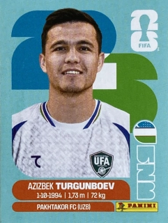 2026 FIFA World Cup Stickers #UZB14 Azizbek Turgunboev