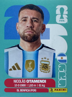 2026 FIFA World Cup Stickers #ARG05 Nicolás Otamendi