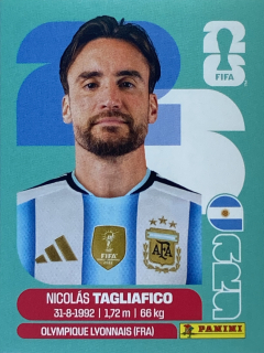 2026 FIFA World Cup Stickers #ARG06 Nicolás Tagliafico