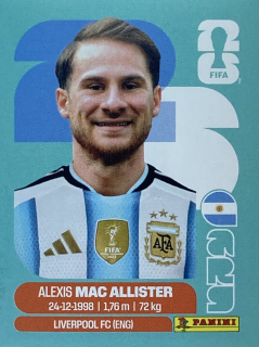2026 FIFA World Cup Stickers #ARG09 Alexis Mac Allister