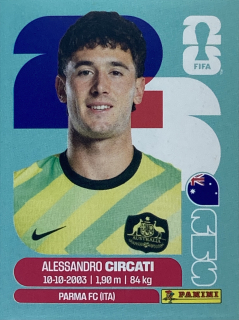 2026 FIFA World Cup Stickers #AUS05 Alessandro Circati