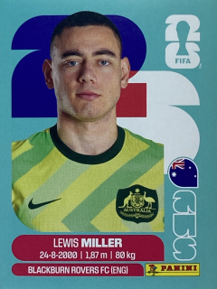 2026 FIFA World Cup Stickers #AUS09 Lewis Miller