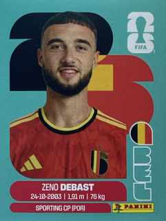 2026 FIFA World Cup Stickers #BEL05 Zeno Debast