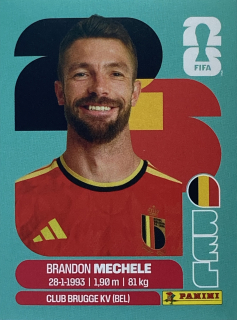 2026 FIFA World Cup Stickers #BEL06 Brandon Mechele