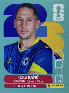 2026 FIFA World Cup Stickers #BIH07 Nikola Katić