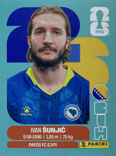 2026 FIFA World Cup Stickers #BIH11 Ivan Šunjić